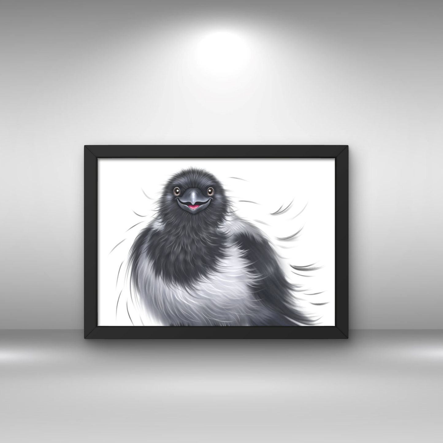 Lintu -Sisustustaulu (Varis) 2 - ArtByAnnaK