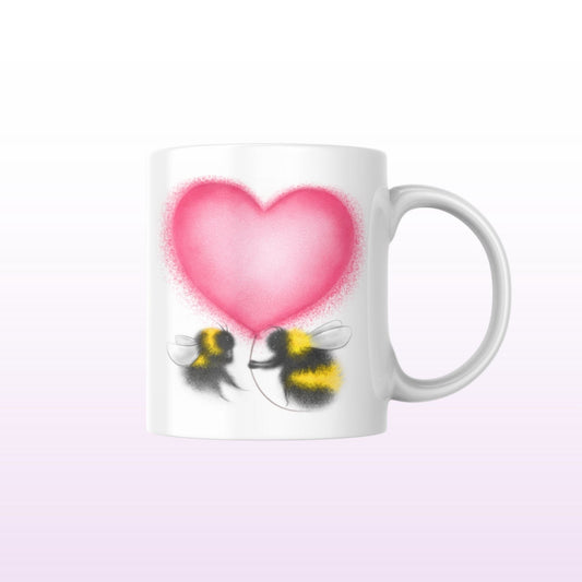 Bumblebee´s and Heart Mug