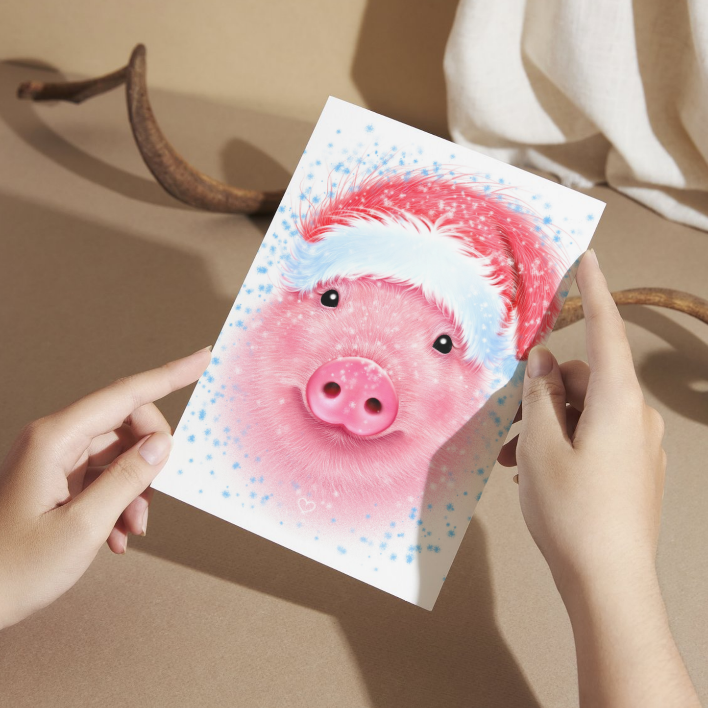 Possu Joulu -Postikortti (Sika)