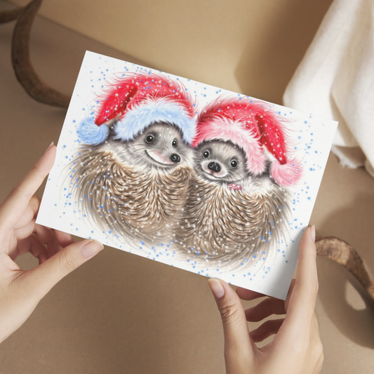 Siilipallerot Joulu -Postikortti (Siili)