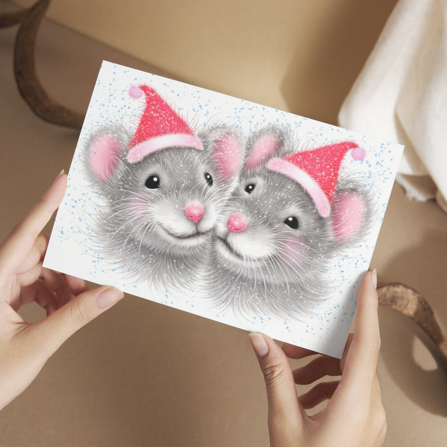 Hiiripari Joulu -Postikortti (Hiiri)