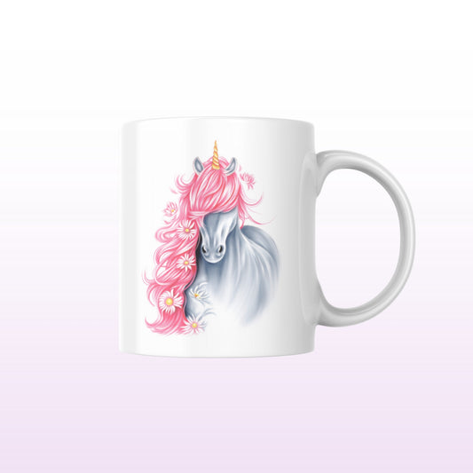 Enhörningsrosa mugg 