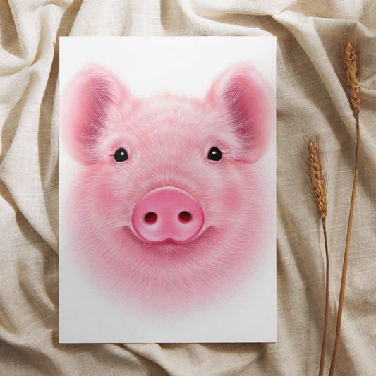 Possu -Postikortti (Sika) - ArtByAnnaK