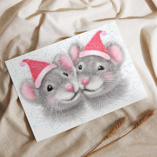 Hiiripari Joulu -Postikortti (Hiiri)