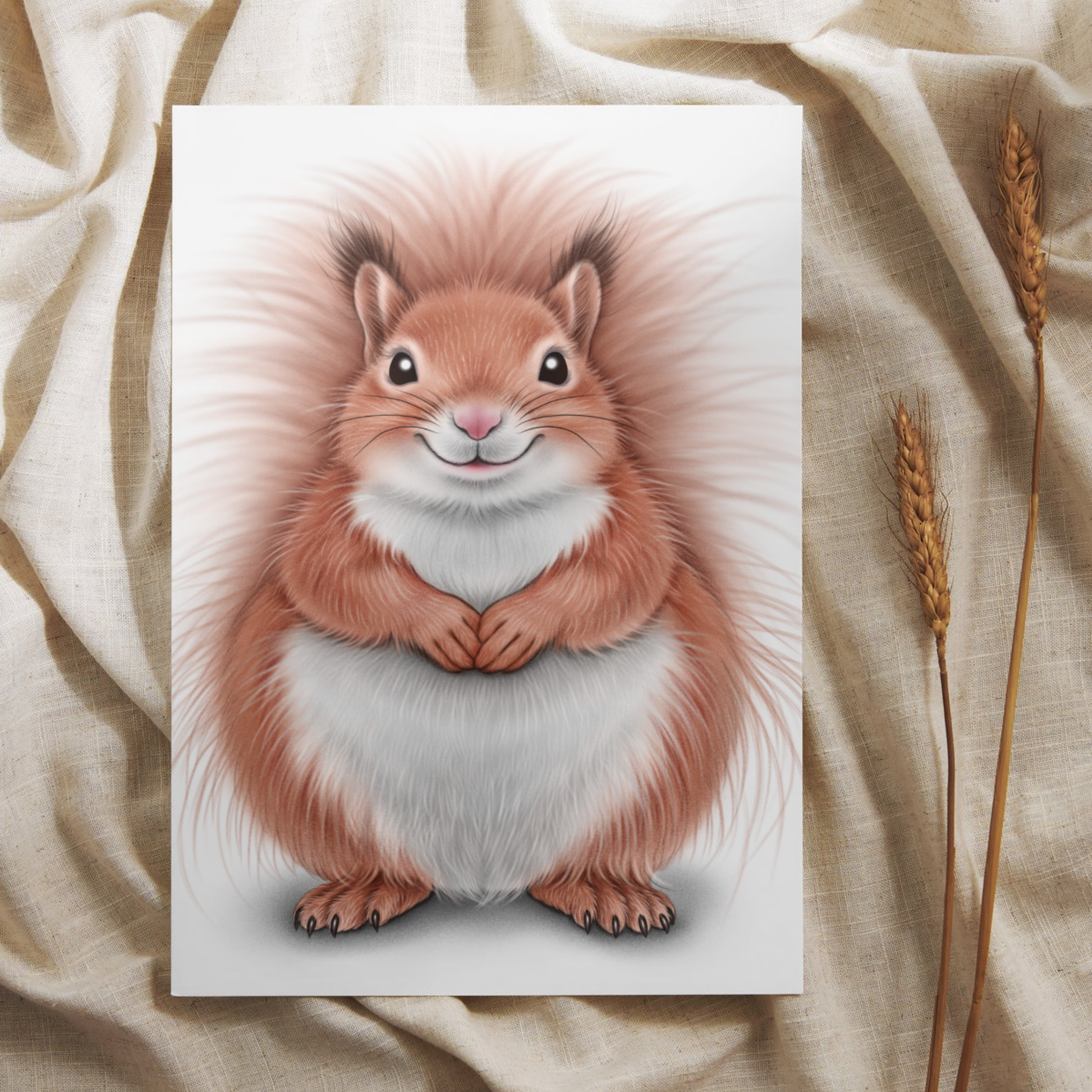 Orava -Postikortti - ArtByAnnaK