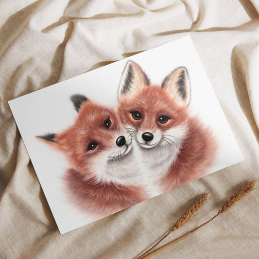 Kettupari -Postikortti - ArtByAnnaK