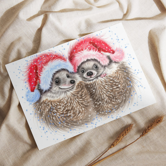 Siilipallerot Joulu -Postikortti (Siili)