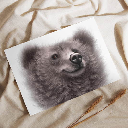 Karhu -Postikortti - ArtByAnnaK