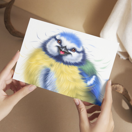 Lintu -Postikortti (Sinitiainen) 2