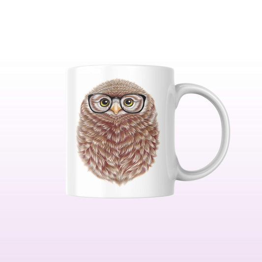 Pöllö ja Silmälasit -Muki - ArtByAnnaK