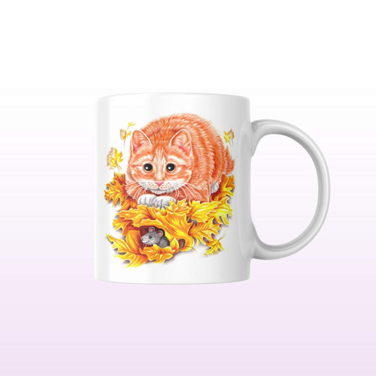 Kissa ja hiiri -Muki (Kissarodut, Kisu, Kissamuki) - ArtByAnnaK