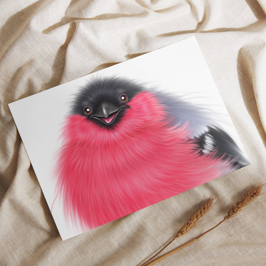 Lintu -Postikortti (Punatulkku) 2