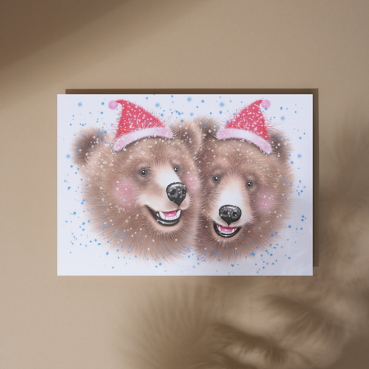 Karhupari Joulu -Taideprintti (Karhu)