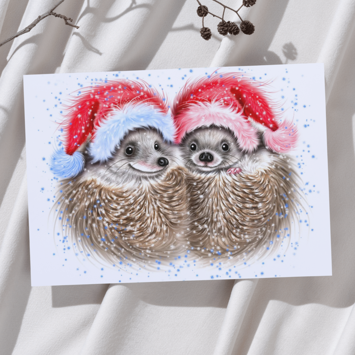 Siilipallerot Joulu -Taideprintti (Siili)