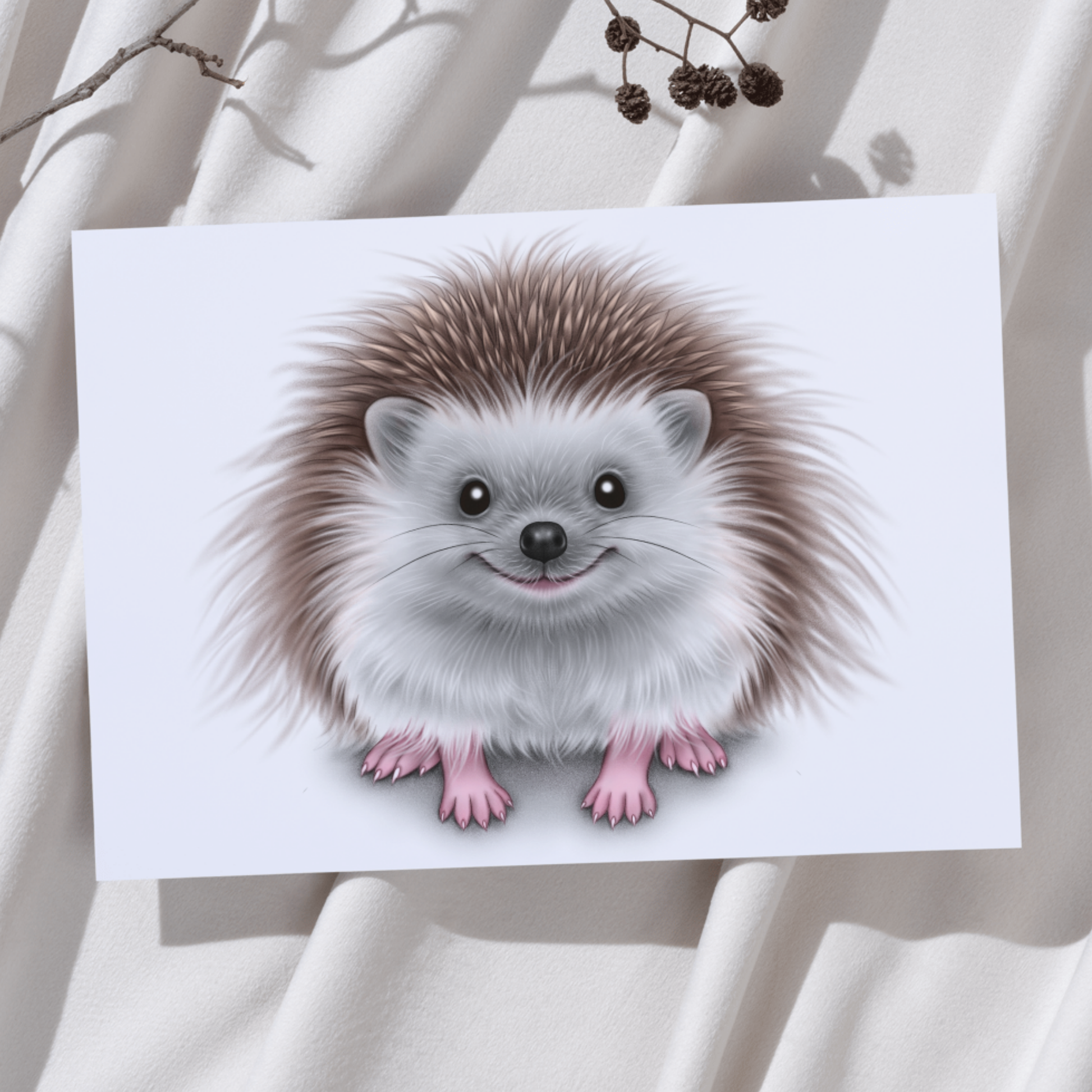 Siili -Taideprintti 2 - ArtByAnnaK