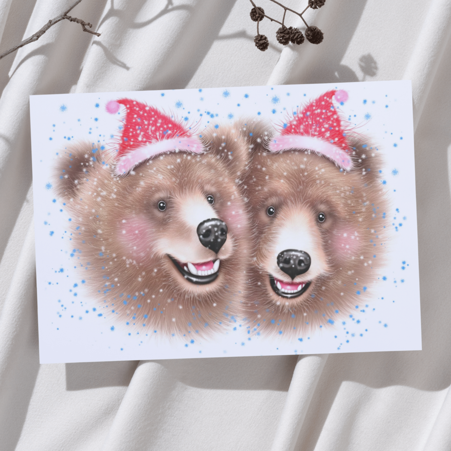 Karhupari Joulu -Taideprintti (Karhu)