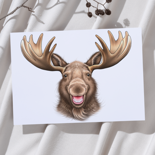 Hirvi hymyilee -Taideprintti