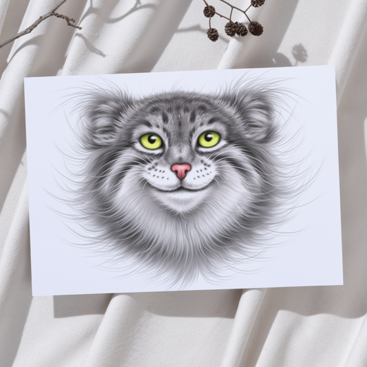 Manuli kissa -Taideprintti