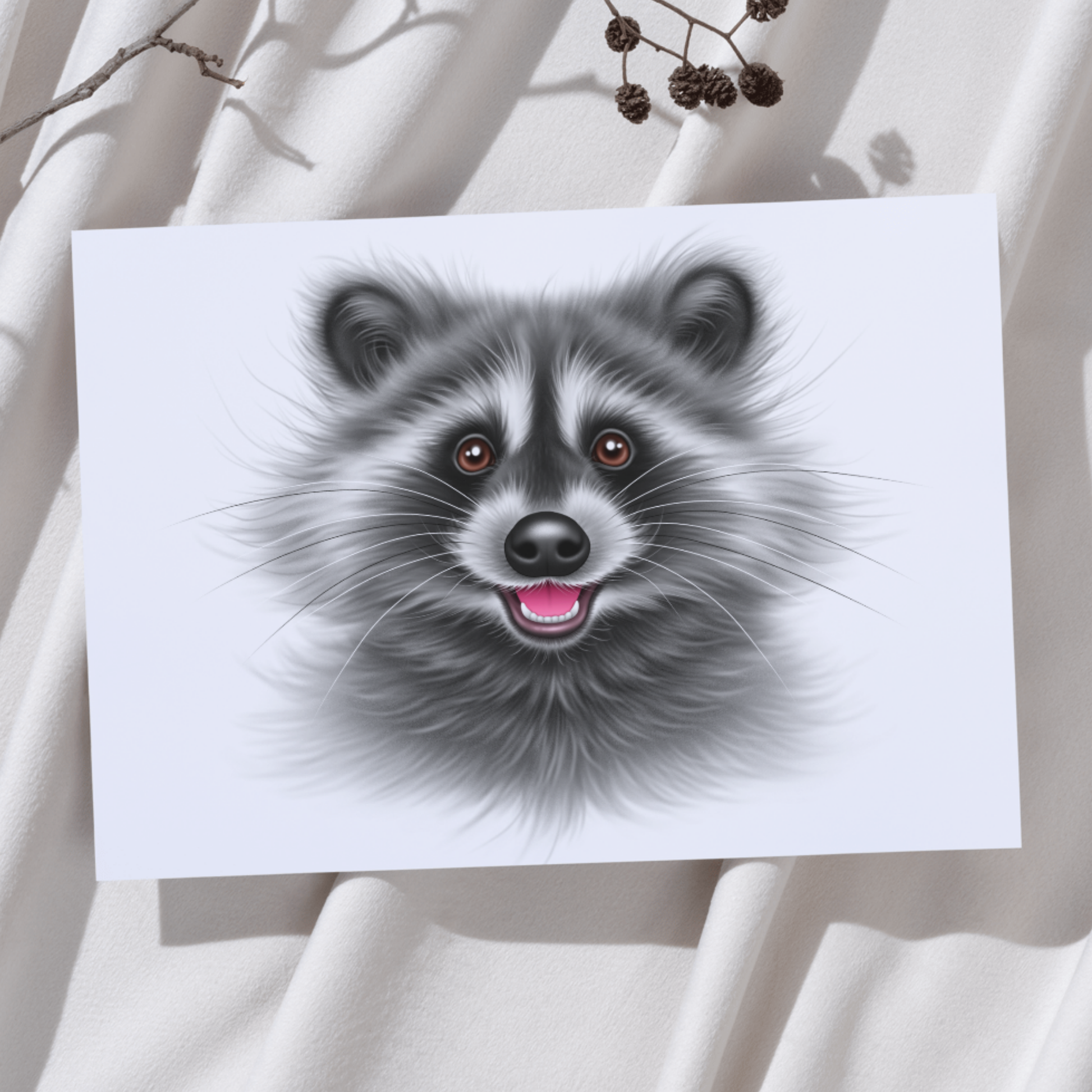Pesukarhu -Taideprintti - ArtByAnnaK