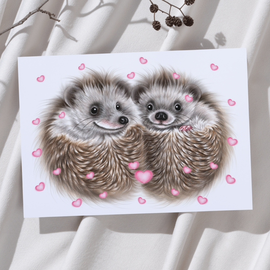 Siilipallerot ja Sydämet -Taideprintti