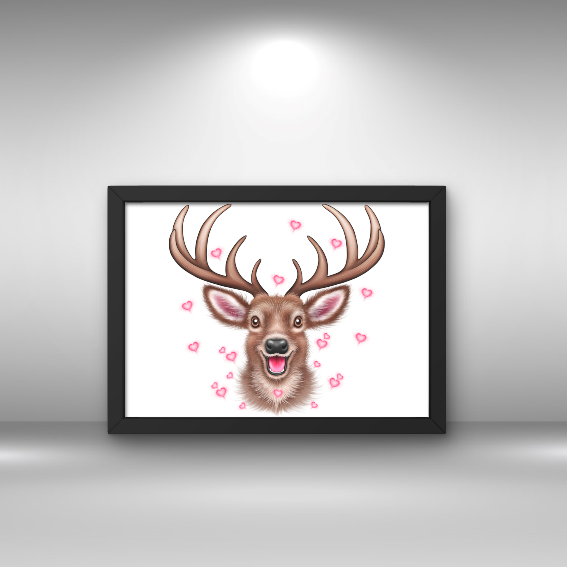 Kauris ja Sydämet -Sisustustaulu - ArtByAnnaK