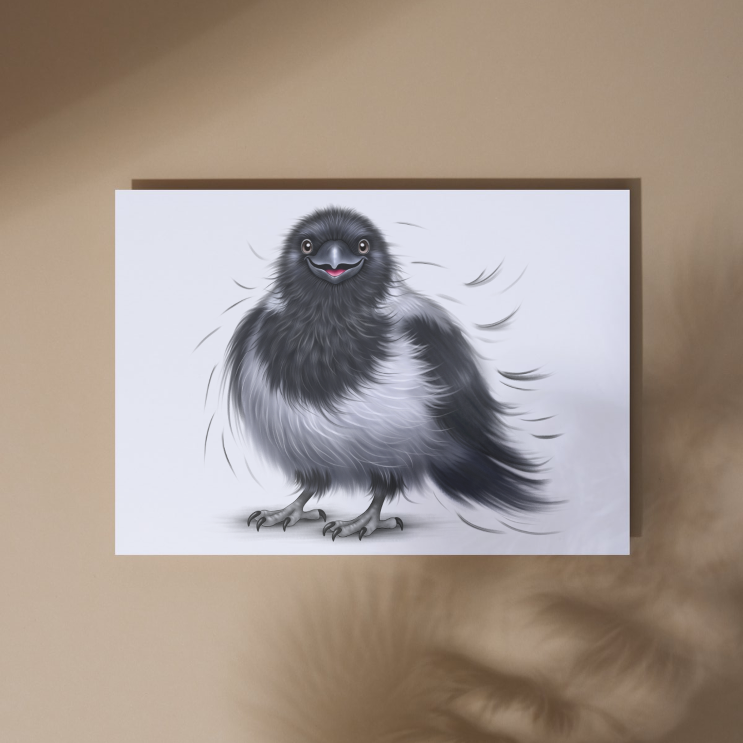 Lintu -Taideprintti (Varis) - ArtByAnnaK