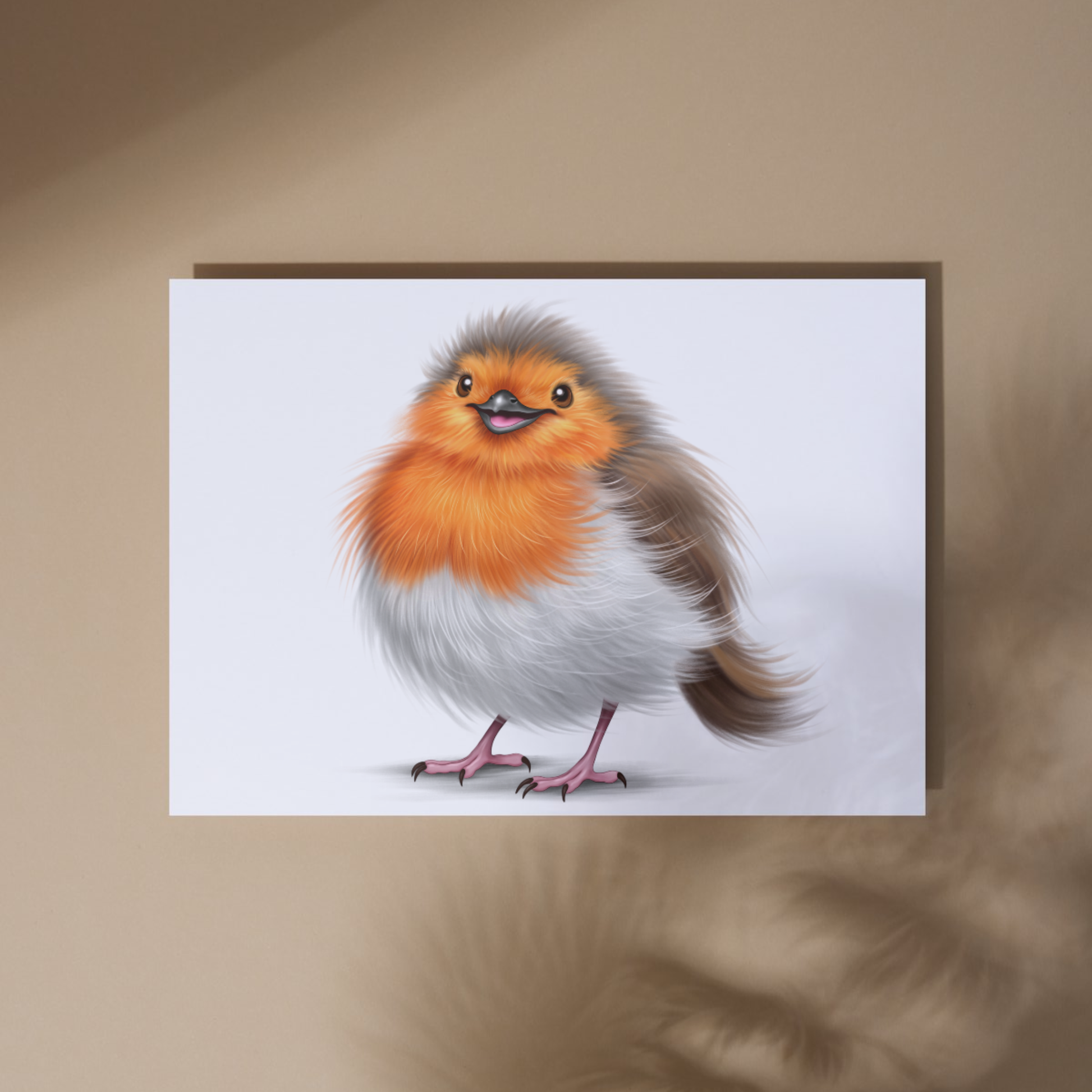 Lintu -Taideprintti (Punarinta) - ArtByAnnaK
