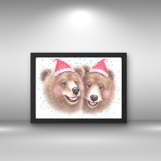 Karhupari Joulu -Sisustustaulu (Karhu)