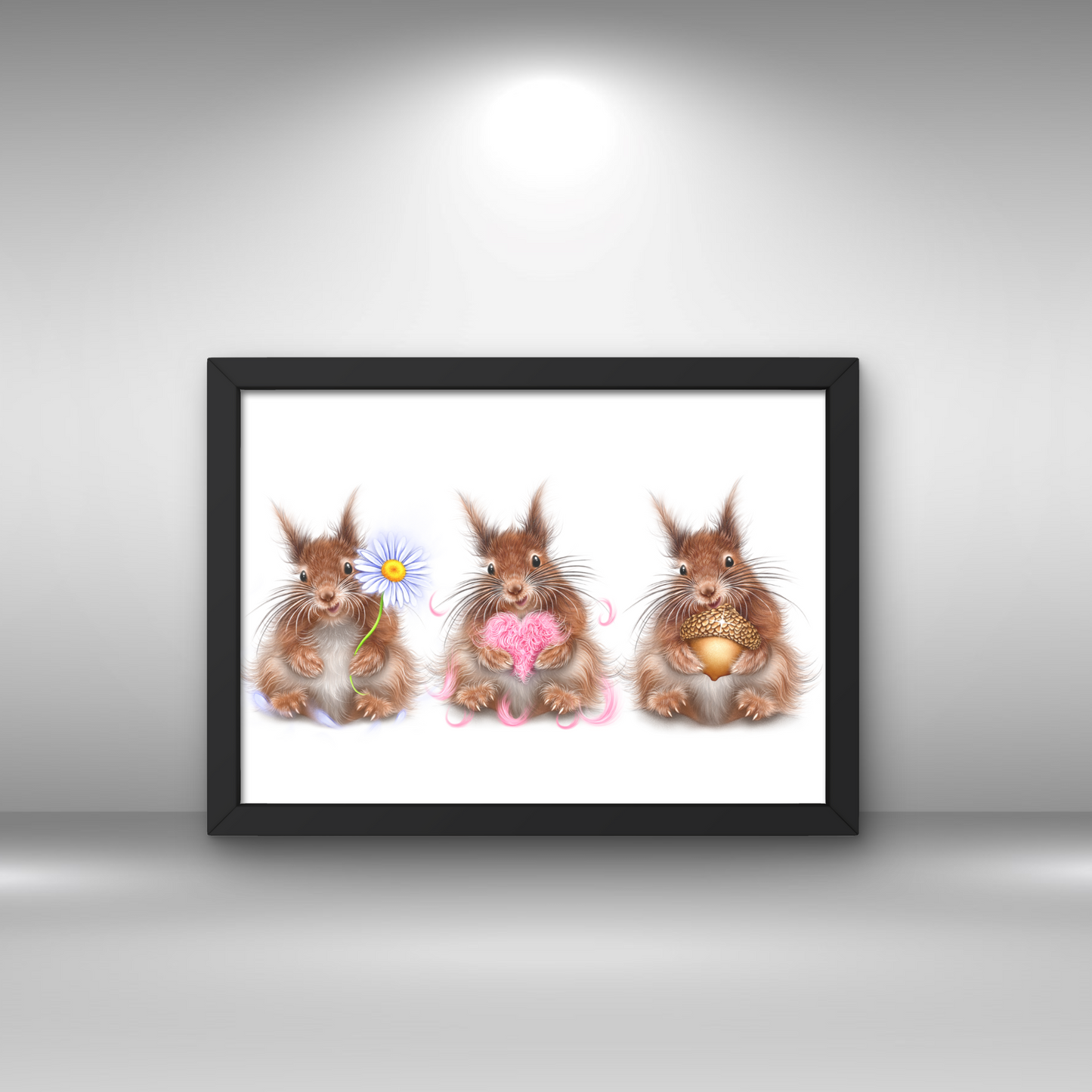 Three Squirrels -Decorative painting