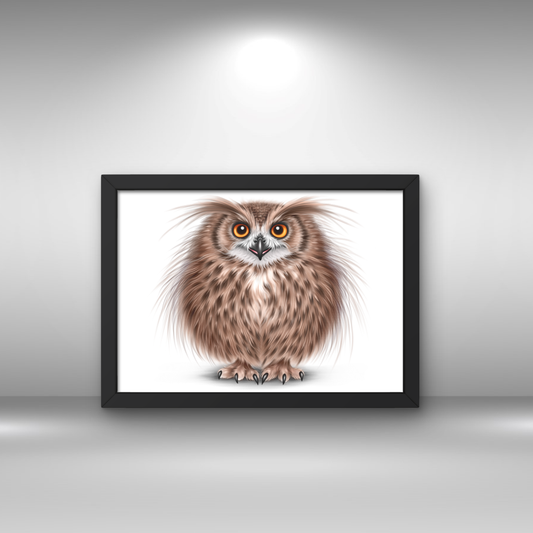Pöllö -Sisustustaulu - ArtByAnnaK