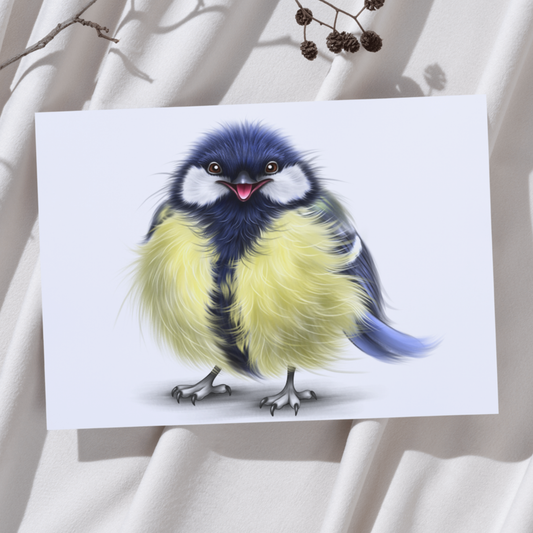 Lintu -Taideprintti (Talitiainen) - ArtByAnnaK