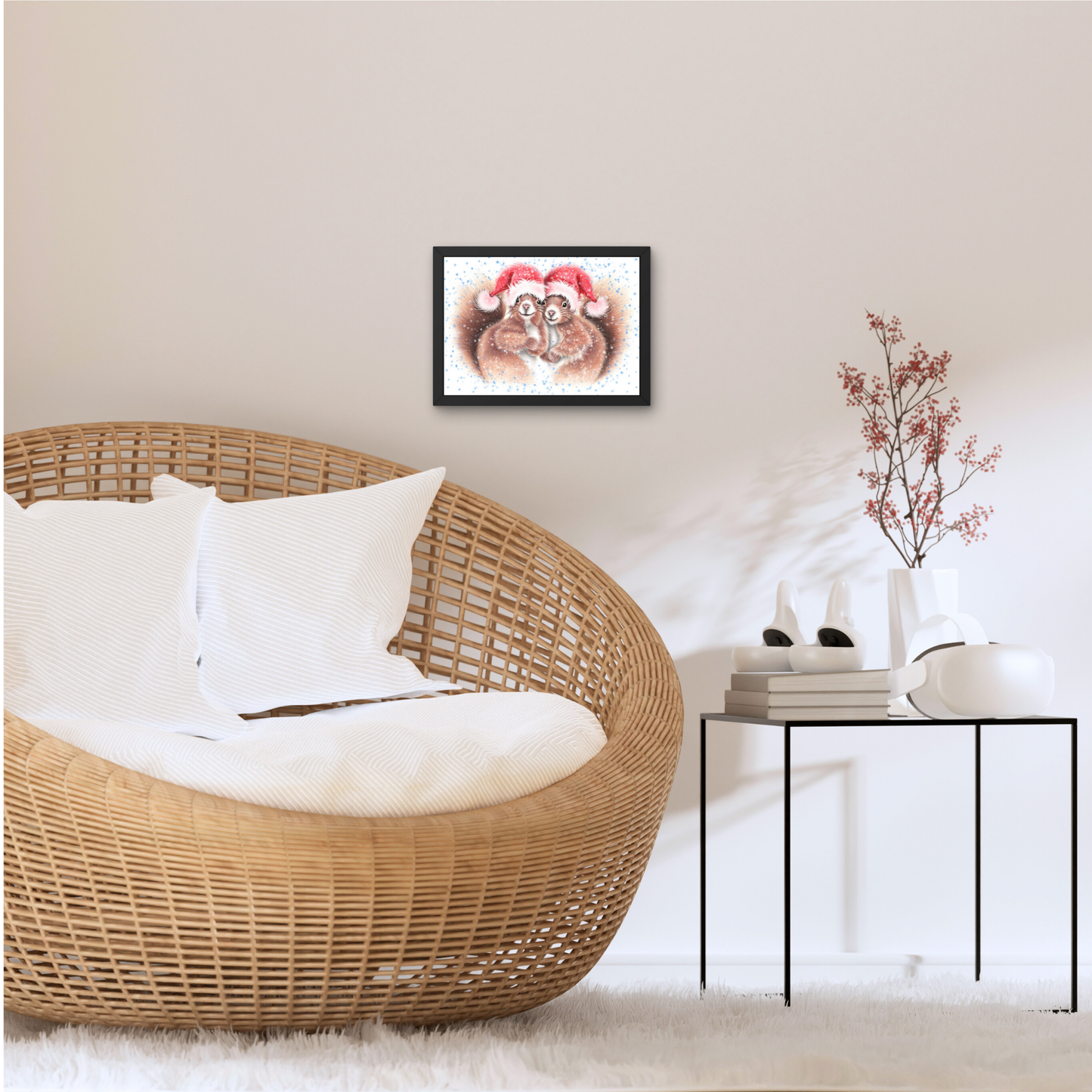 Oravapari Joulu -Sisustustaulu (Orava)