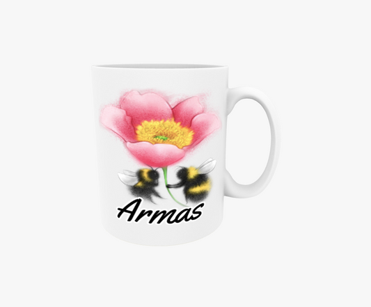 Armas / Pörriaäiset och Kukkanen -Textmugg