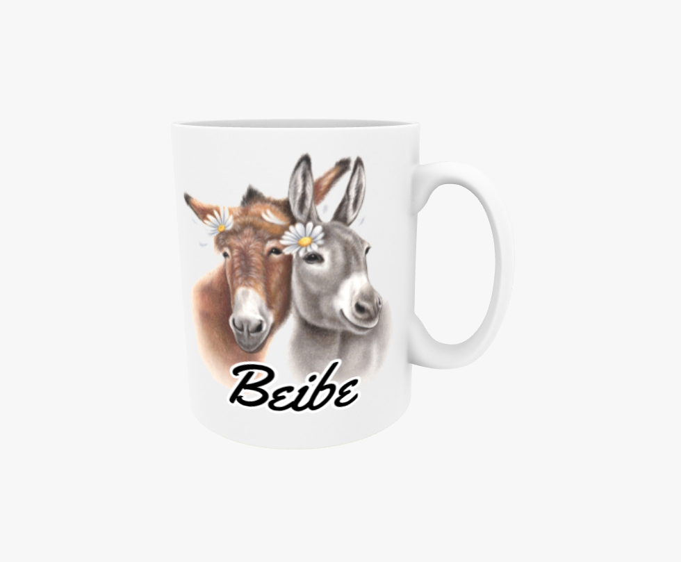Beibe / Åsnapar - Textmugg