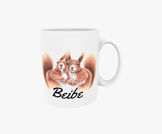 Beibe / Ekorrepar - Textmugg