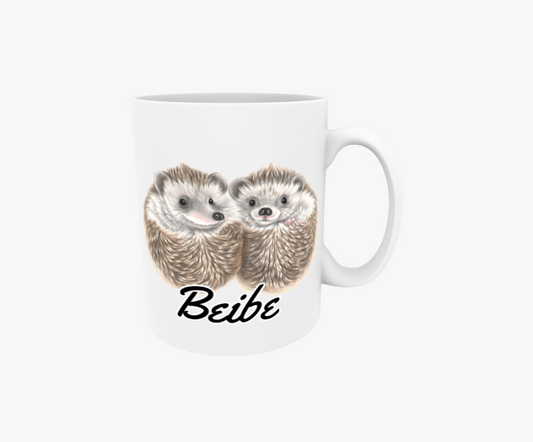 Beibe / Igelkottungar - Textmugg
