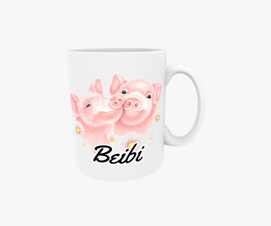 Baby/Grispar och Blommor - Textmugg