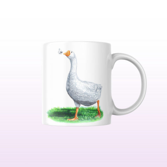 Hanhi ja Perhonen -Muki - ArtByAnnaK