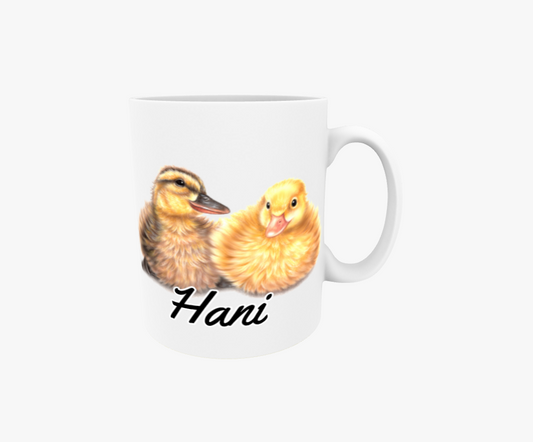 Hen / Duck Couple -Text Mug