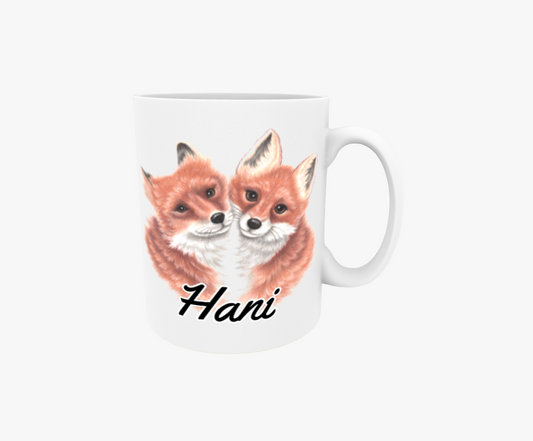 Höna/Rävpar - Textmugg