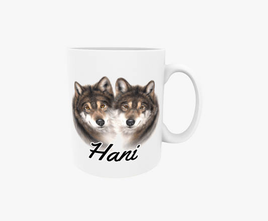 Höna/Vargpar - Textmugg