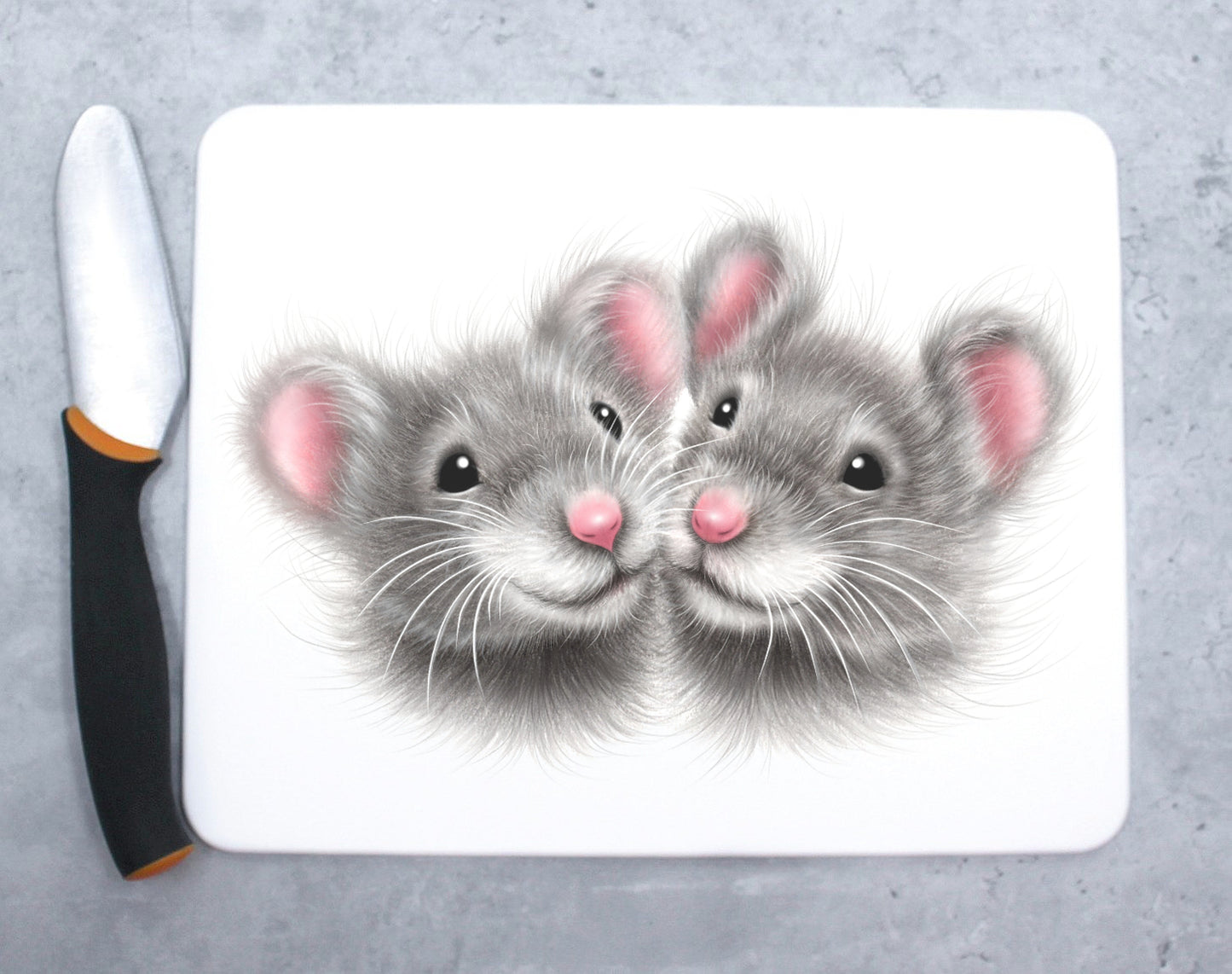 Couple of Mice -Cutting Board (Love)