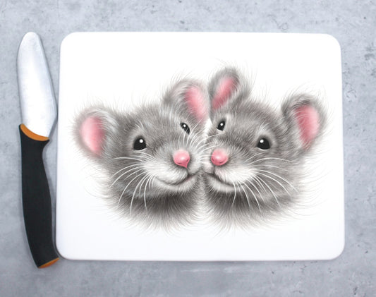 Couple of Mice -Cutting Board (Love)