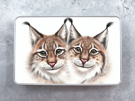 Lynx pair - Tin box