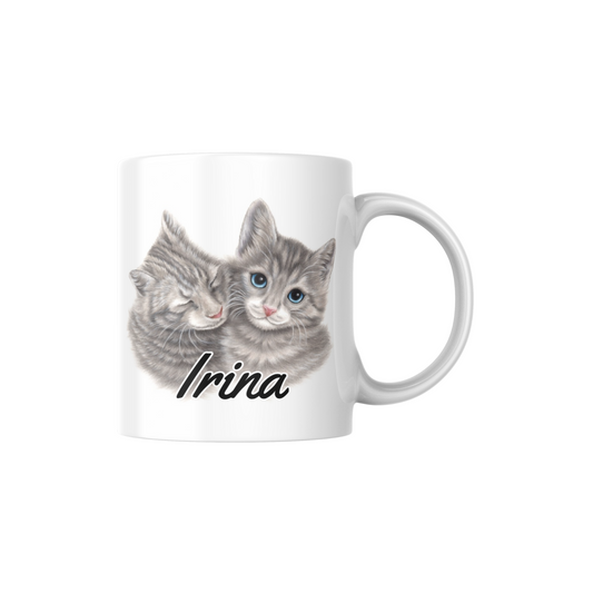 Irina / Grå kattpar - Namnmugg
