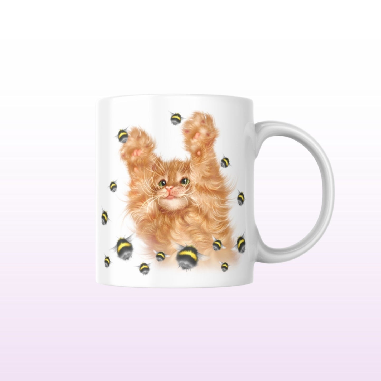 Red Kitten and Fluffy Mug (Cat Breeds, Cat Mug, Cat Mug, Kitty) 