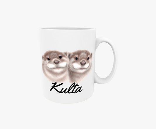 Guld / Otterpar - Textmugg