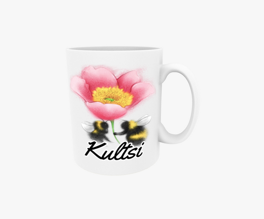 Kultsi / Pörriaäiset och Kukkanen -Textmugg
