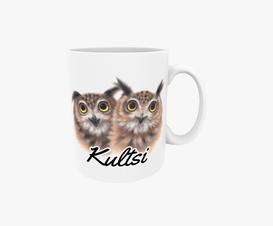Kultsi / Ugglapar - Textmugg