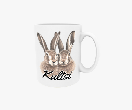 Kultsi / Brunt kaninpar - Textmugg